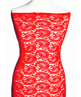 Kód: 38842 Elasztikus csipke - RED / 38842 
